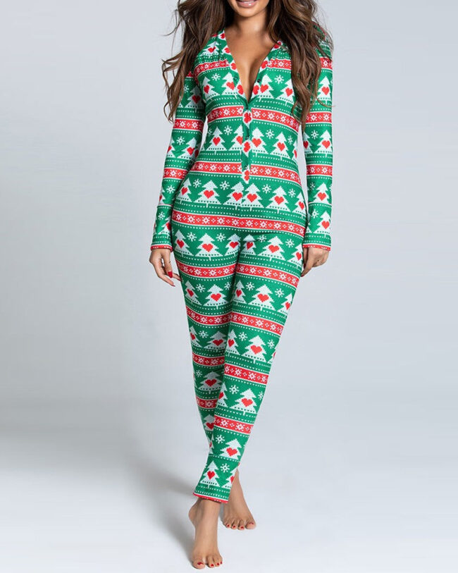 1680169815 OpenAssPyjamaSuitJumpsuit 5 chrismasred green