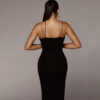 1680171833 Low CutChestSheathHighWaistMiDiDress black 1