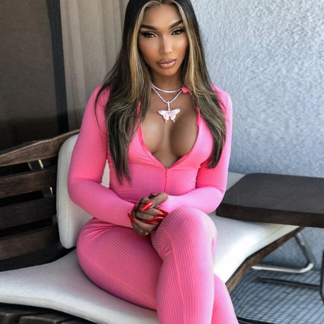 1680263572 solidturtleneckfullsleevejumpsuits pink 2